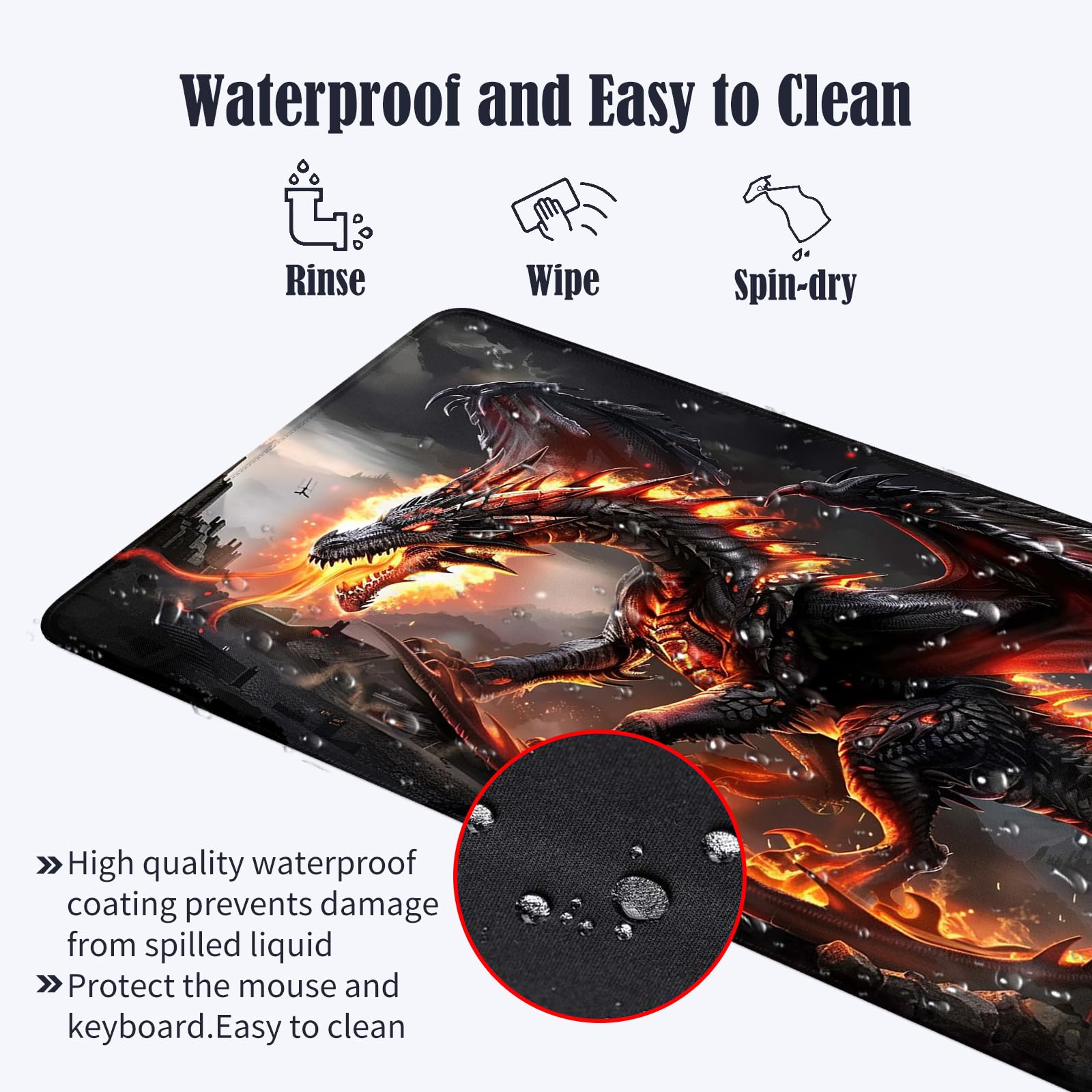 Amazon.com: Majestic Dragon Roaring Large Gaming Mouse Pad 31.5 x